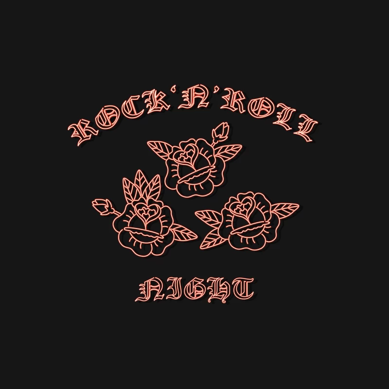 Nuit Rock'n'Roll avec Roses Femme T-Shirt
