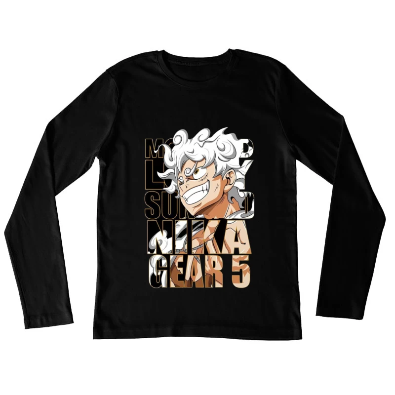 Monkey D. Luffy Gear 5 Design Damen Langarm T-Shirt