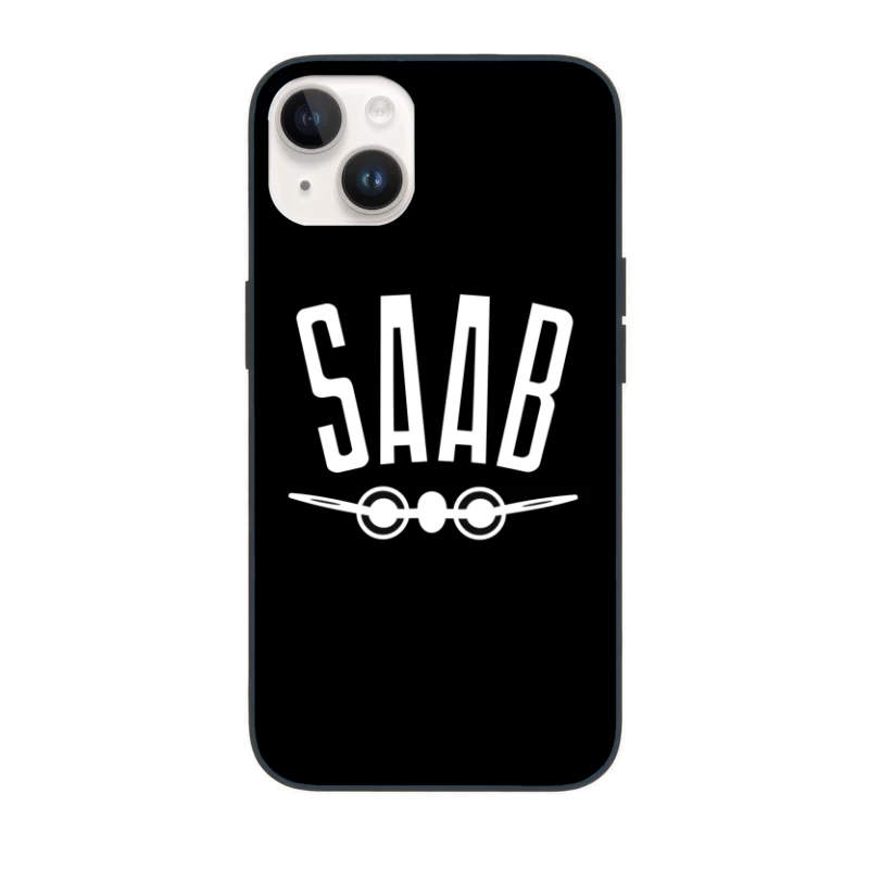 SAAB Aviation Company Minimalist Logo Design iPhone Case