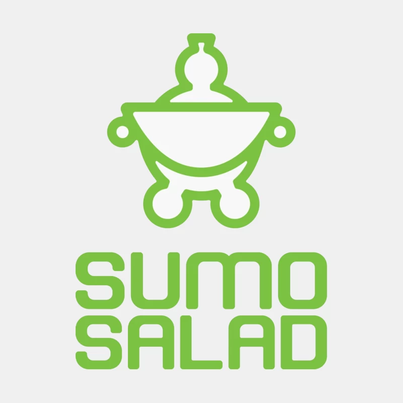 Green Minimalist Sumo Salad Restaurant Logo Male Tank Top