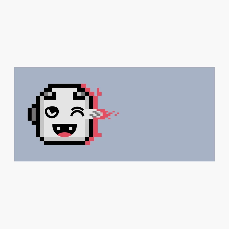 Cute 8-bit Pixel Art Winking Emoji Coffee Mug