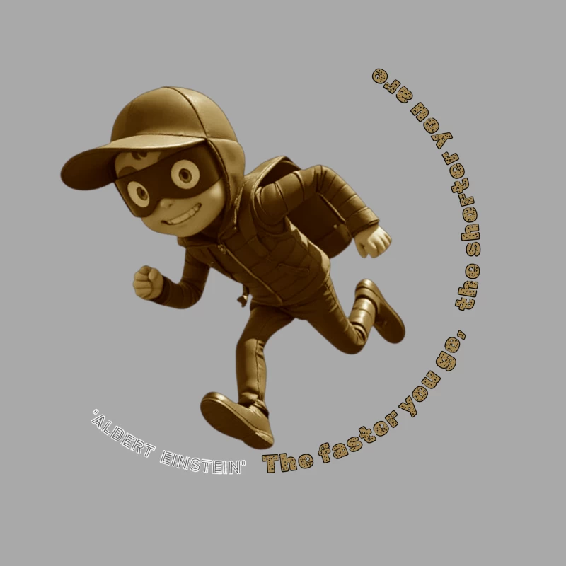 Vintage-Style Cartoon Runner with Mysterious Mask Male Pullover Hoodie