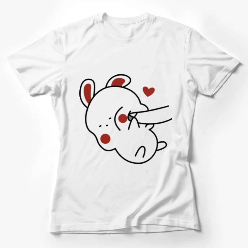 Niedliches Kaninchen mit Herz Damen T-Shirt