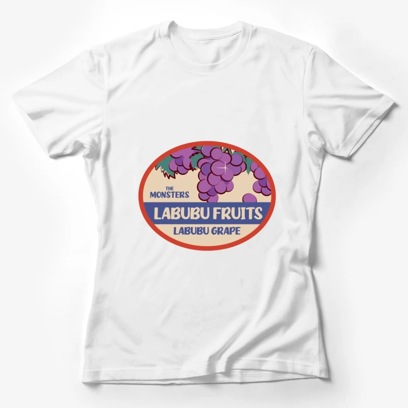Labubu Fruchtetikett mit Trauben Damen T-Shirt