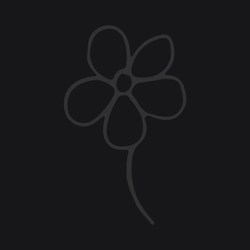 Fleur minimaliste en ligne noire Homme Sweat à capuche