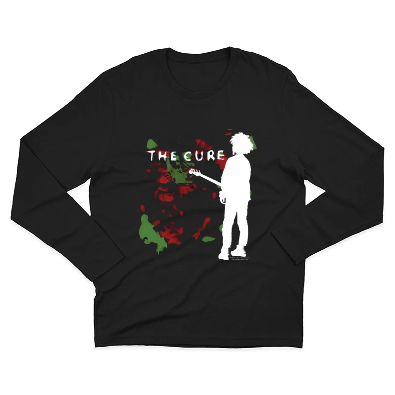 Abstract Silhouette with Red and Green Graffiti Art Male Long Sleeve T-Shirt