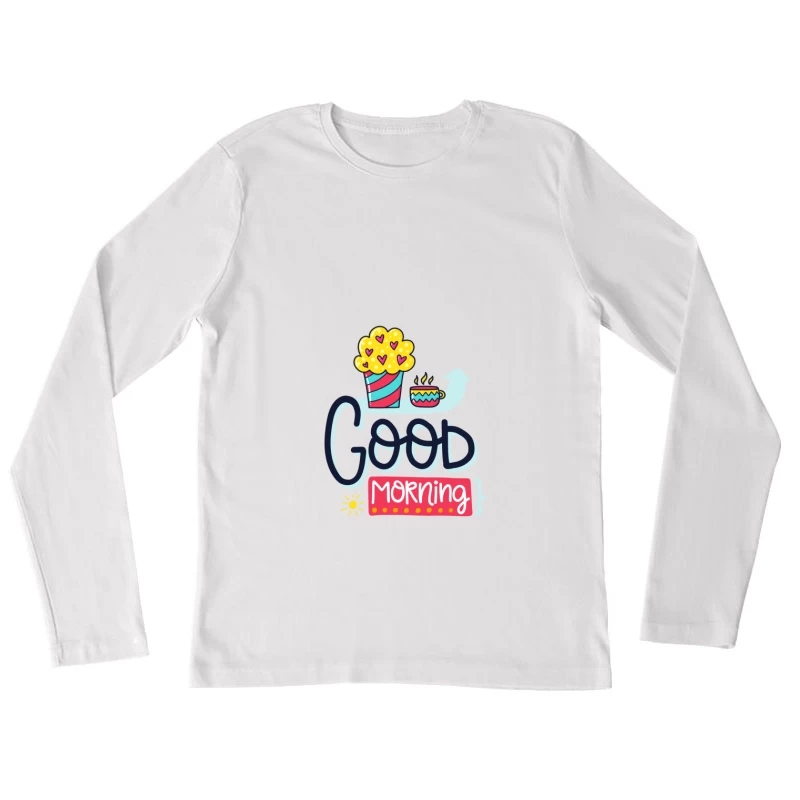 Illustration colorée de bon matin Femme Manches Longues T-Shirt