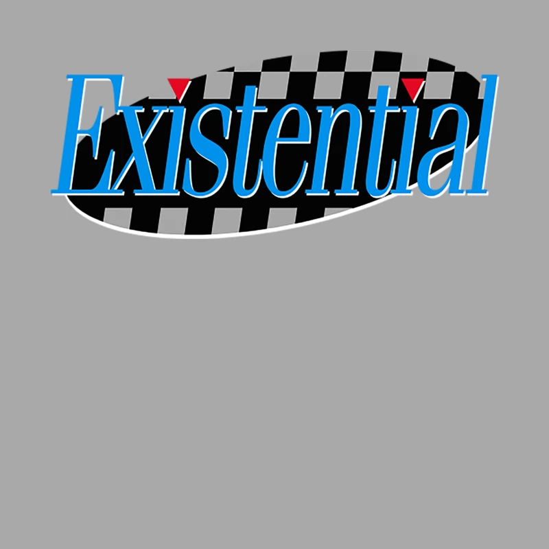 Existential 90s TV Tribute Graphic Design Female Pullover Hoodie
