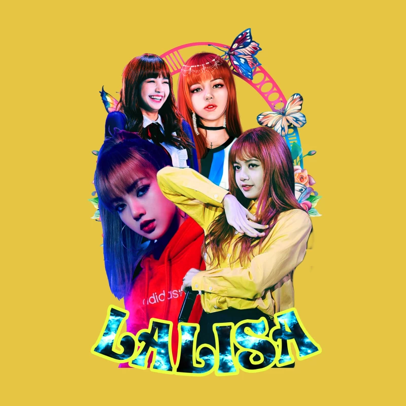 Collage of a K-Pop Female Artist Male T-Shirt