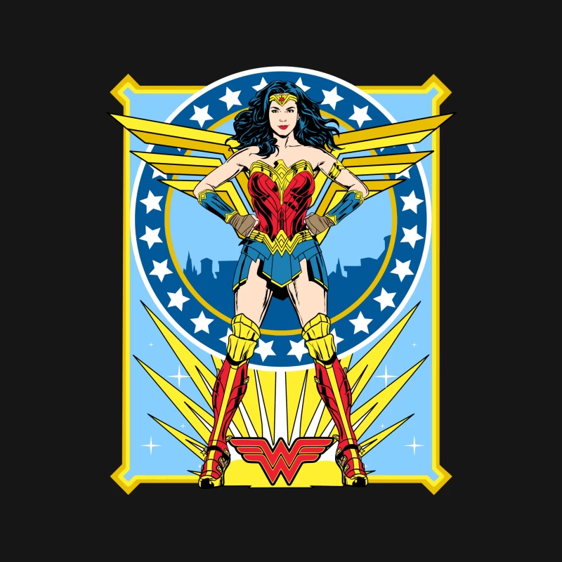 Wonder Woman Comic Art Illustration Female Long Sleeve T-Shirt