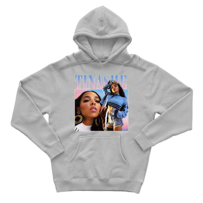 Stylish R&B Album Cover Featuring Modern Fashion and Glamour Portrait Male Pullover Hoodie