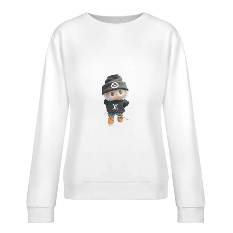 Adorable poupée de mode avec vêtements LV Femme Sweat-shirt à enfiler