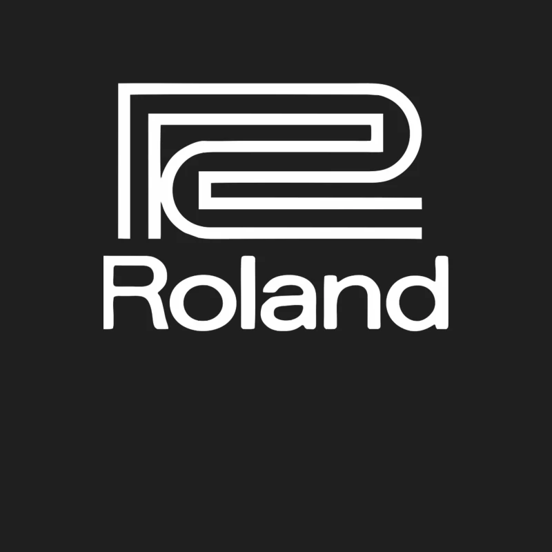 Roland Musical Equipment Brand Logo Outline Male Tank Top