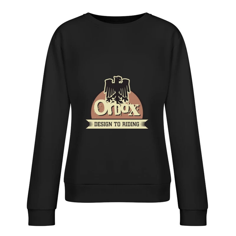 Design vintage d'Orbox Femme Sweat-shirt à enfiler