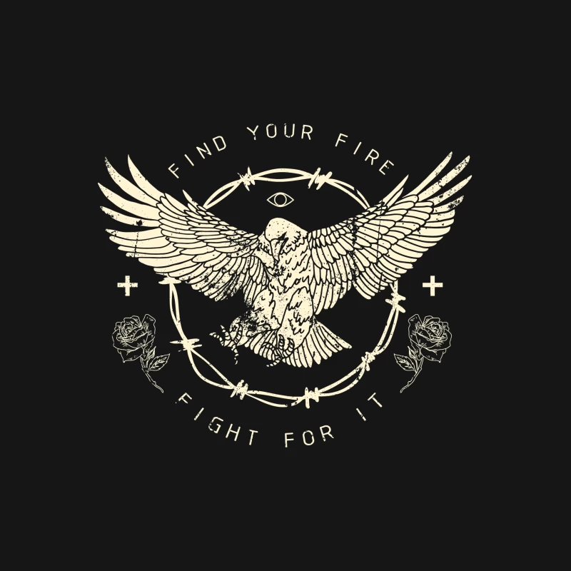 Aigle et Symbole de Motivation Femme T-Shirt