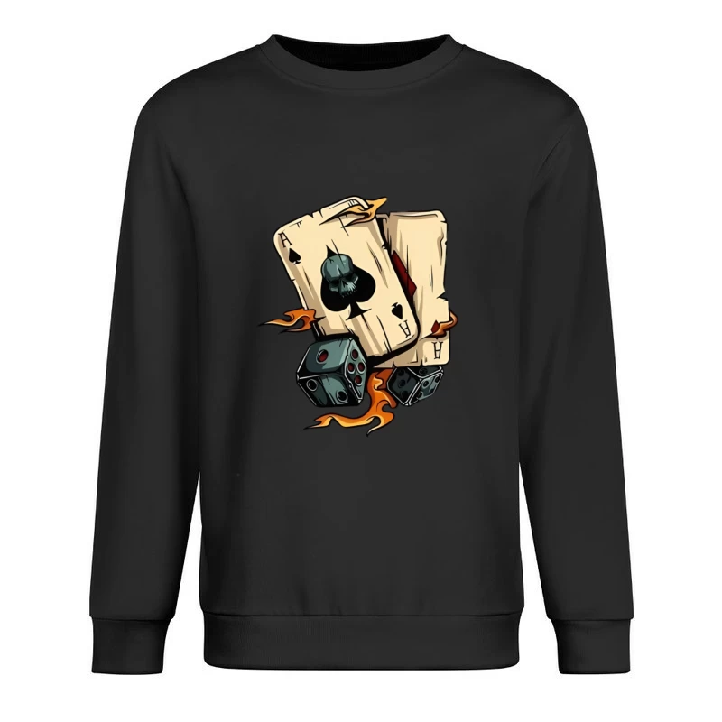 Kartenspiel mit düsterem Design Herren Pullover Sweatshirt