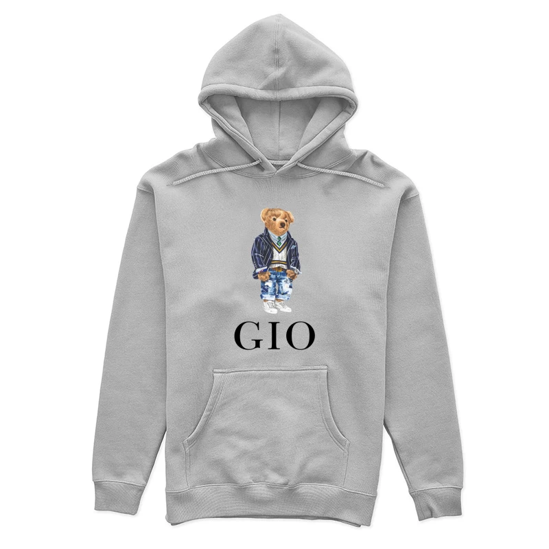 Stilvoller Teddybär in Designer-Outfit Damen Pullover Hoodie
