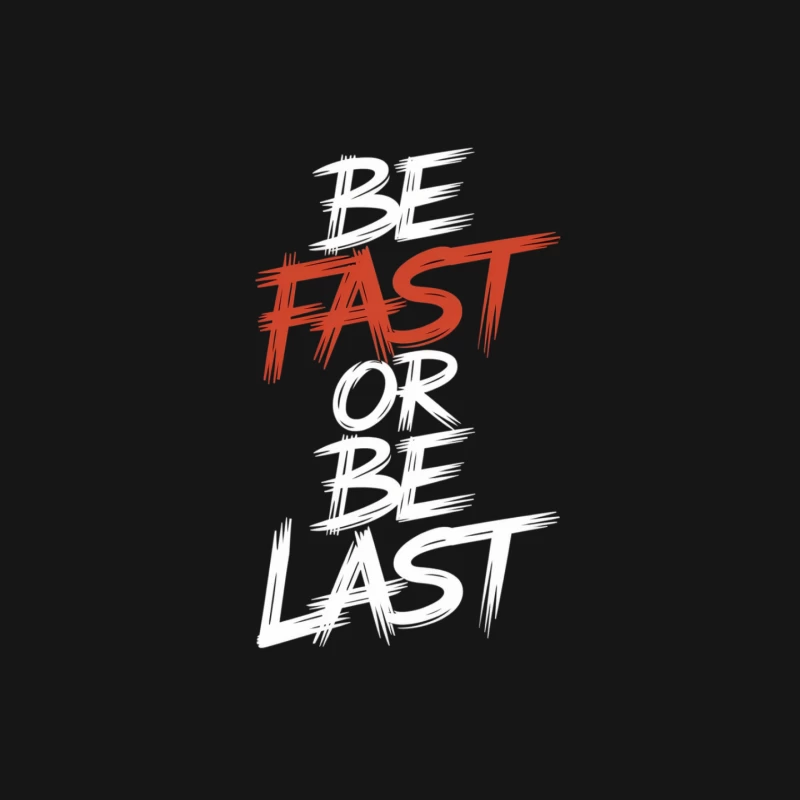 Fast Typography: Minimalist Red Text Design Mouse Pad