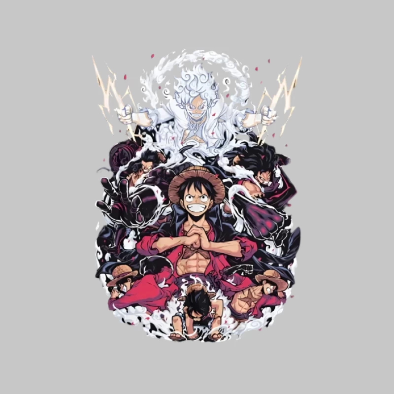 Charakter-Transformationen aus Manga-Serie Herren Langarm T-Shirt