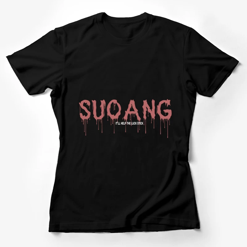 Mysteriöses Design mit stilisiertem Text Damen T-Shirt