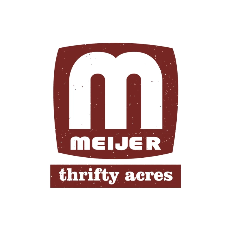 Vintage Meijer Thrifty Acres Retail Logo in Maroon Pin