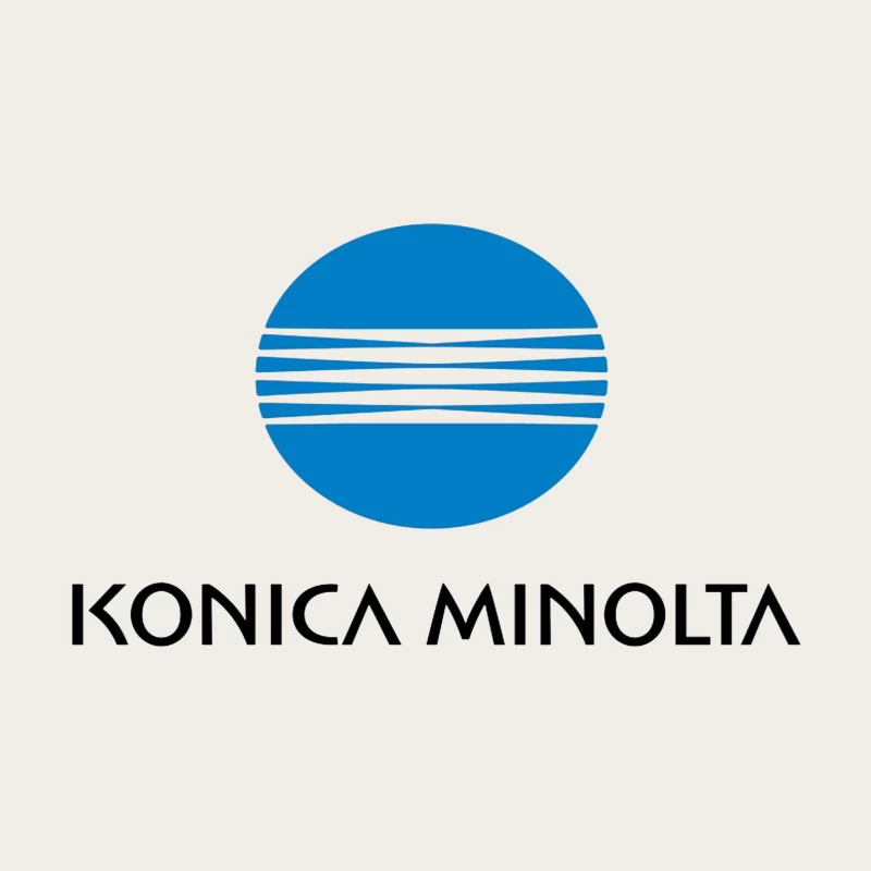 Konica Minolta: Blue and White Corporate Logo Bucket Hat