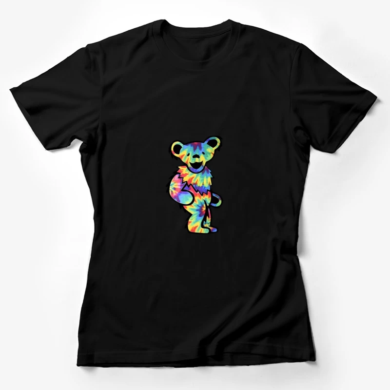 Buntes psychedelisches Bärendesign Damen T-Shirt