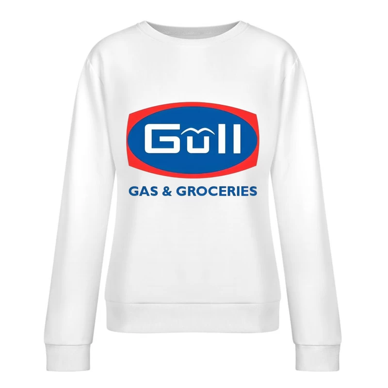 Gull Gas Station and Grocery Store Brand Logo Female Pullover Sweatshirt