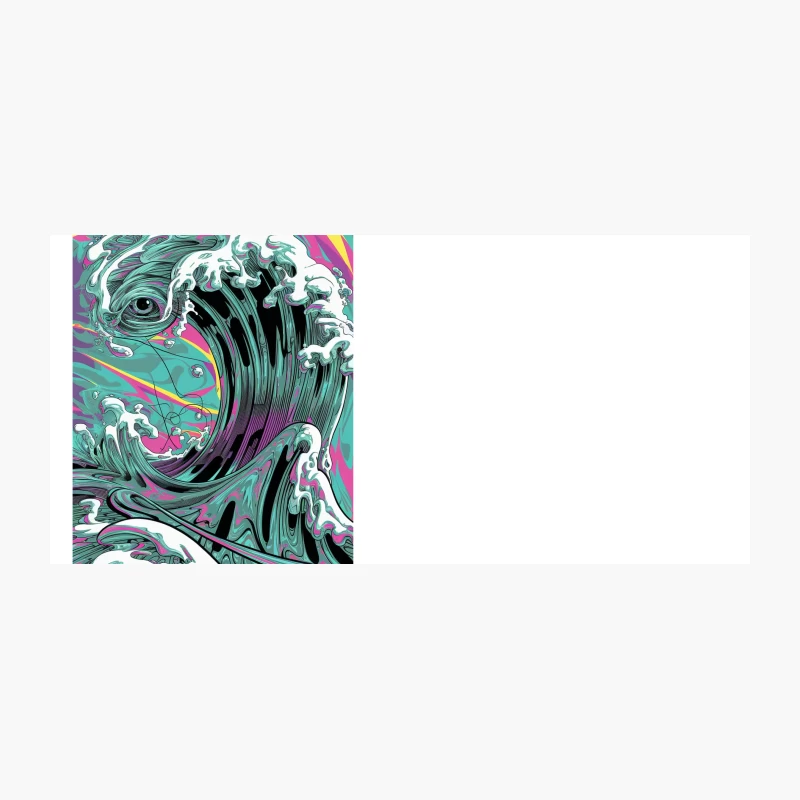 Psychedelic Ocean Wave: A Surreal Digital Art Masterpiece Coffee Mug