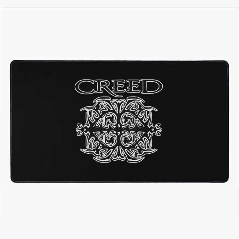 Creed Band Logo with Tribal Gothic Design Desk Mat