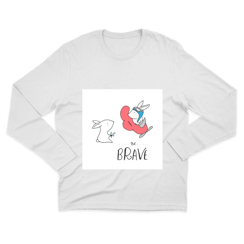 Lapin courageux et aventureux Homme Manches Longues T-Shirt