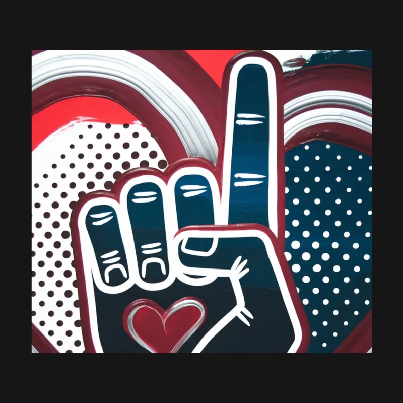Urban Love Revolution: Graffiti Art Hand Gesture Mouse Pad
