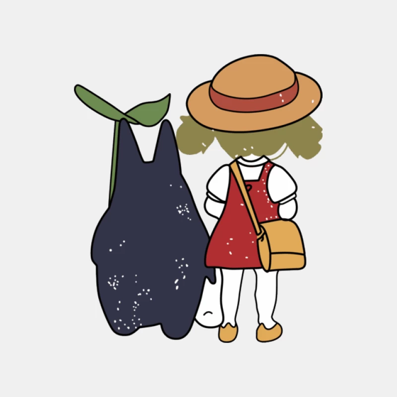 Mädchen mit Hut und Fantasiewesen Herren Tanktops