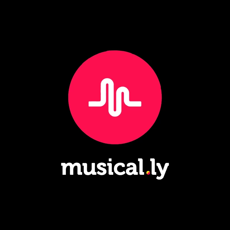 Musical.ly Social Media App Logo Design Throw Pillow