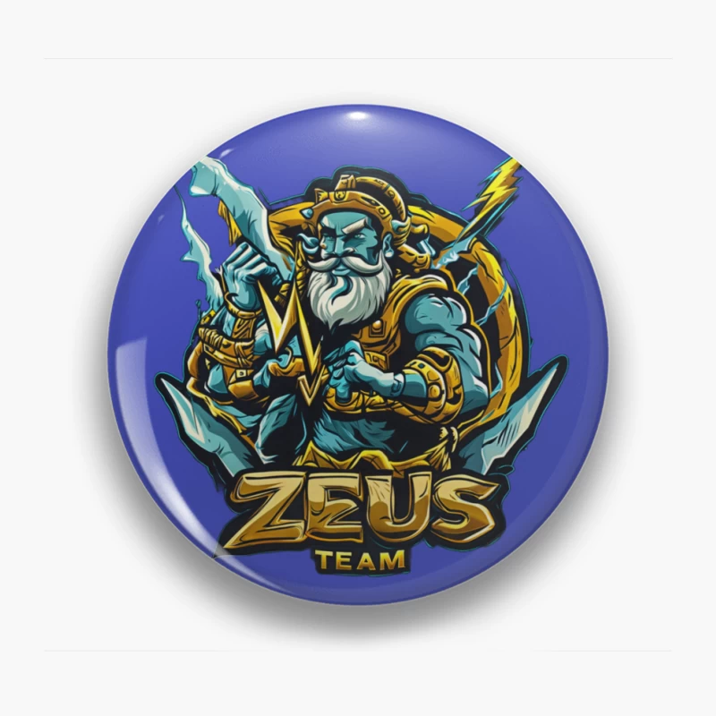 Zeus Team Logo Illustration Pin