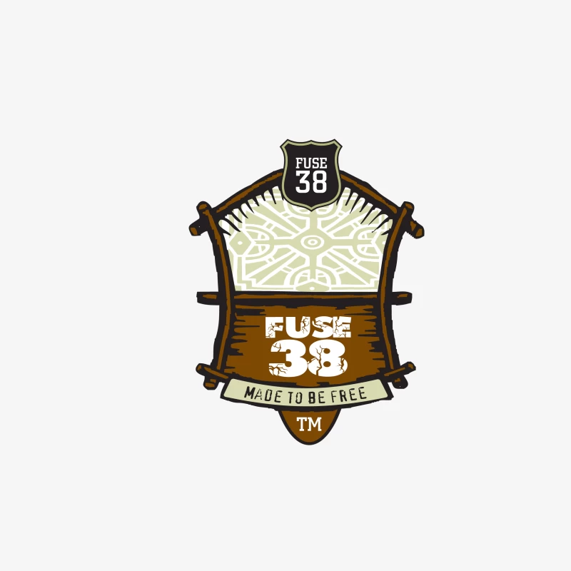 Logo Fuse 38: Design Rustique Libertaire Homme Sweat-shirt à enfiler