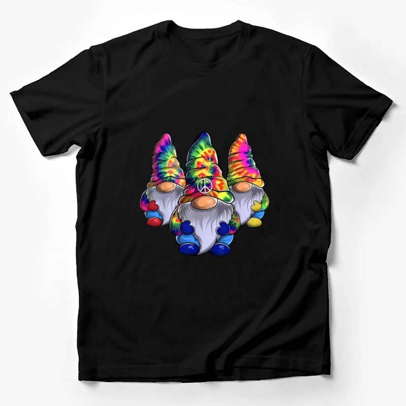 Bunte Hippie-Zwerge mit Frieden Symbol Herren T-Shirt