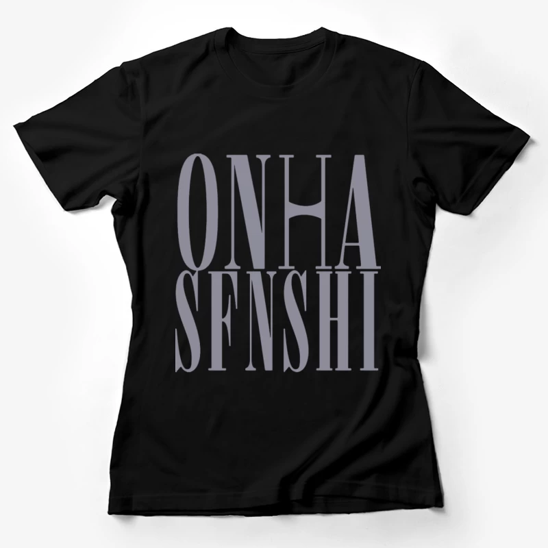 Verwirrendes Buchstaben-Design Damen T-Shirt