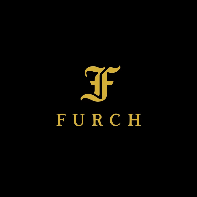 Furch Gold Logo - Luxury Minimalist Typography Design Travel Mug