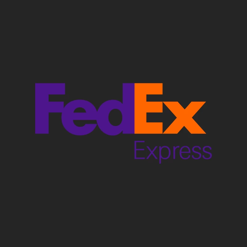 FedEx Express Corporate Logo Design in Purple and Orange Female Pullover Sweatshirt