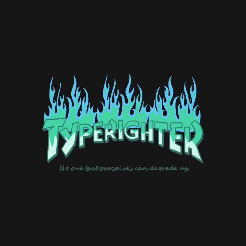 Stilisierte Typerighter Grafik Damen T-Shirt