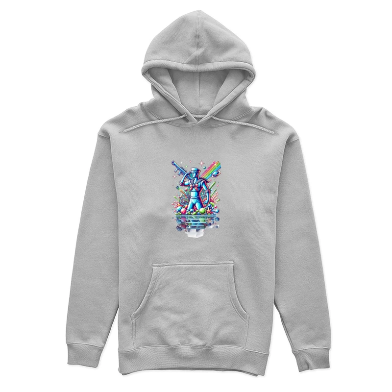 Retro Neon Sailor Fantasy Art Female Pullover Hoodie