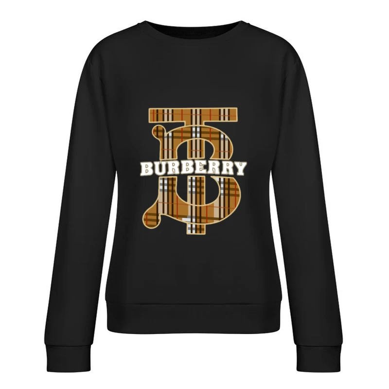 Burberry Logo mit Karomuster Damen Pullover Sweatshirt