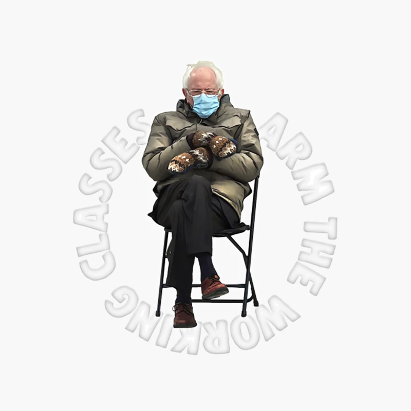 Arm The Working Classes  Bernie Meme Design Cotton Tote Bag
