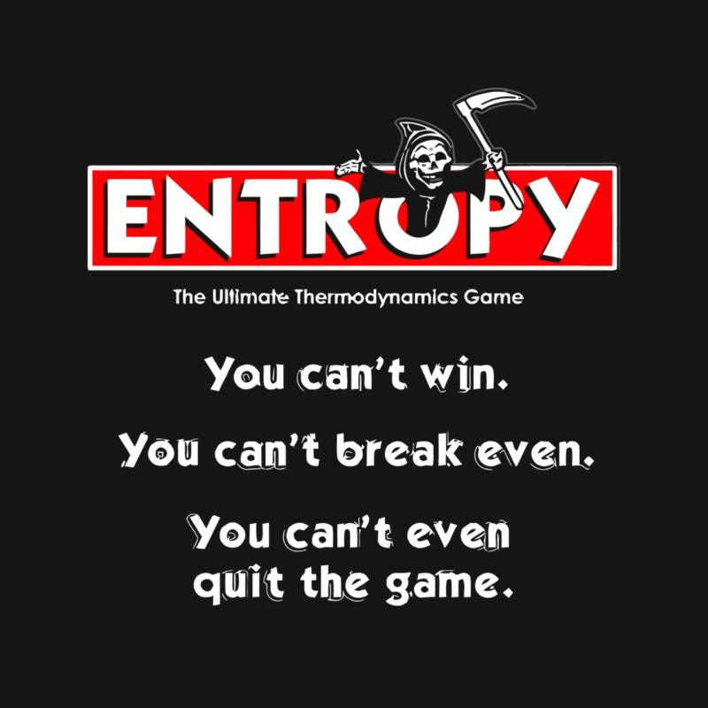 Entropy Logo with Cartoon Grim Reaper Mouse Pad