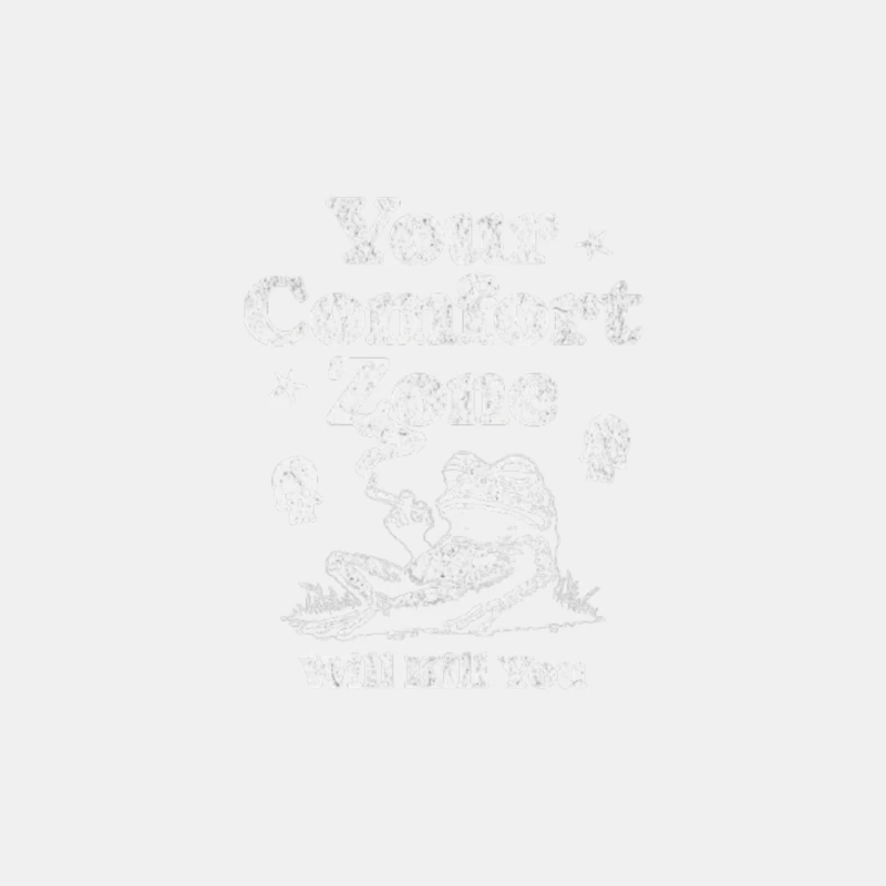 Comfort Zone Typography with Playful Dinosaur Design Male Tank Top