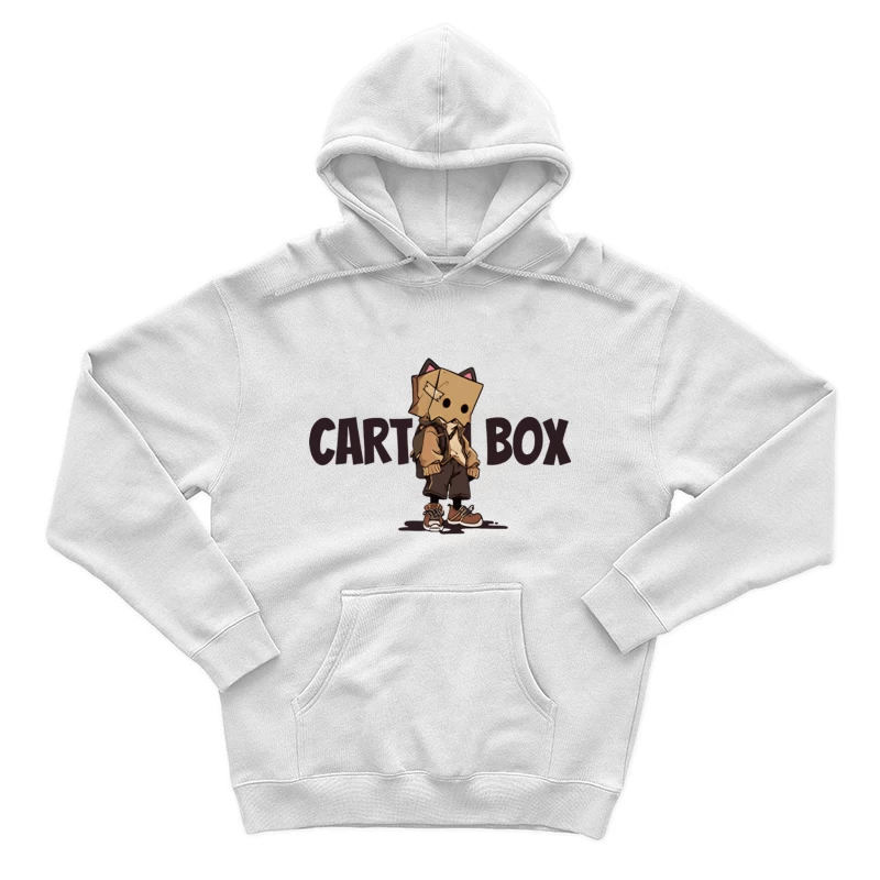 Cartoonfigur mit Pappkarton-Kopf Herren Pullover Hoodie