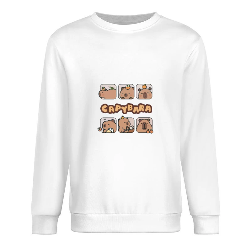 Illustrations mignonnes de Capybara Homme Sweat-shirt à enfiler