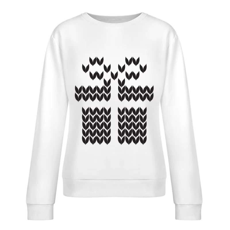 Motif de feuilles symétriques Femme Sweat-shirt à enfiler