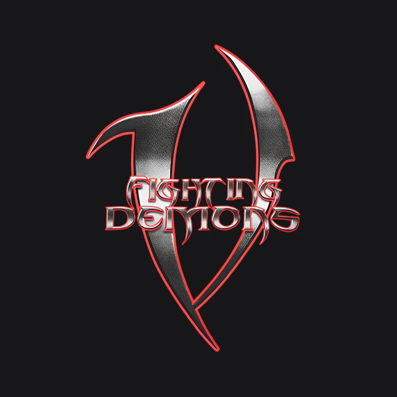 Fighting Demons Logo Design Herren Pullover Hoodie